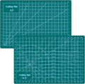 2 Pack Large Self Healing Cutting Mat Double-Sided for Sewing, Quilting - 6 x 8.8inch Rotary Cutting Mat Surface, Portable Craft Mat Ideal for Fabric, Paper, Scrapbooking(Green)