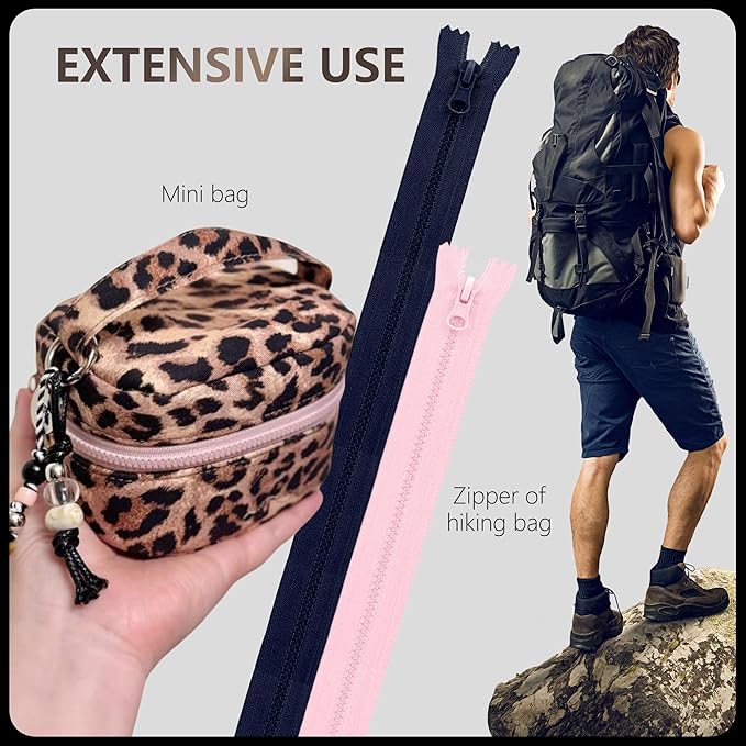 20Pcs Resin Zippers #5 Non-Separating Close-End Zipper with Pulls for Sewing Clothing Bag Outerwear Pockets Handbag Crafts DIY Mixed 20 Colors (40cm/16in)