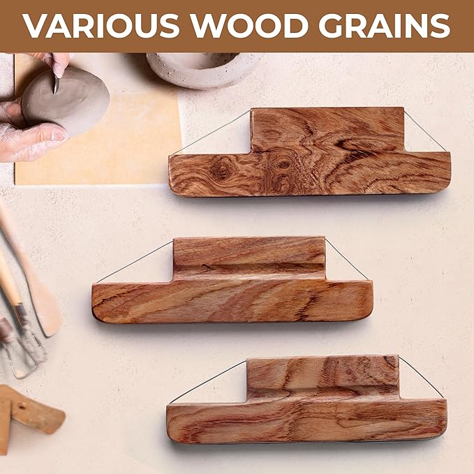 VTUNA Clay Bevel Cutter – Angle Cutting Tool for Pottery & Ceramics, Wood Handle & Steel Wire for Slab Building Projects