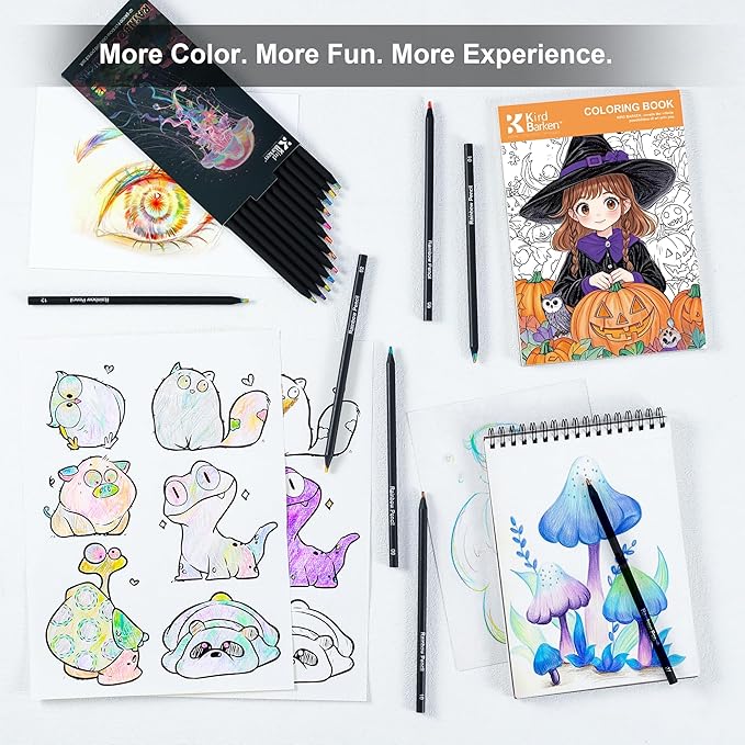 Stocking Stuffers, Art Supplies, 12 Rainbow Colored Pencils, Teen Girl Gifts Trendy Stuff, Multicolored Cool Stuff Fun Art Pencil Teen Girl Gifts Trendy Stuff for Coloring, Drawing