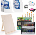 LEYEDZ Acrylic Paint Set for Kids & Adults, 41 PCS Paint Kit, Art Painting Supplies Kit with 24 Acrylic Paints, 8 Paint Brushes, 5 Canvas Panels