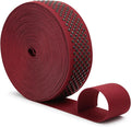 Mandala Crafts 1.5 Inch Elastic Silicone Gripper Tape for Clothing - 10 Yds Dotted Non Slip Elastic Band for Sewing - Burgundy Silicone Flat Fabric Stretchy Ribbon Straps