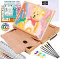 Falling in Art 29 Pcs Acrylic Paint Set with Tabletop Easel, Painting Kit with 12 Acrylic Paints Set, Canvas Panels, Brushes, Wooden Palette for Kids, Adults, Beginners, Professionals, Christmas