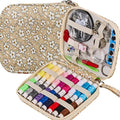 Bobode Sewing Project Kits Printing Sewing Kit Mini Basic Sewing Supplies Accessories Floral Pattern Travel Sewing Kit for Adults,Professional Sewing Sets for Arts Craft DIY,Emergency,Beginners