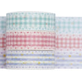 YUBBAEX Cute Printed Washi Tape 3 Rolls Japanese-Style Masking Tape Set Decorative for Arts, DIY Crafts, Journal Supplies, Planners, Scrapbook, Card/Gift Wrapping (Lace Checkered)