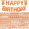 167Pcs DIY Glitter Customizable Banner Kit Custom Banners DIY Happy Birthday Letter Banners Personalized Banner Decor for Easter Day Christmas Baby Shower Birthday Party Decorations(Glitter Orange)