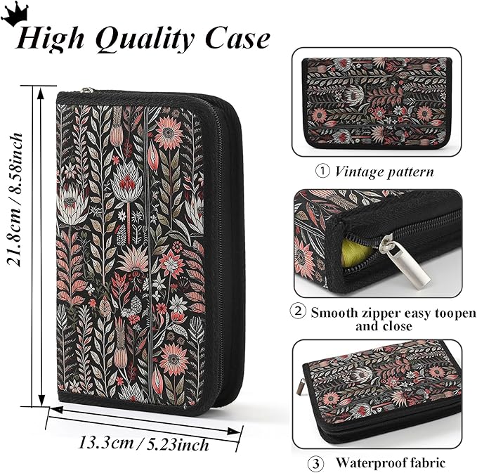 Sewing Kit for Adults, Needle and Thread Kit for Sewing, Sewing Supplies Accessories with Tailor Scissors, Sewing Thread, Needles and More for Home Travel and Emergency (Black - Large)