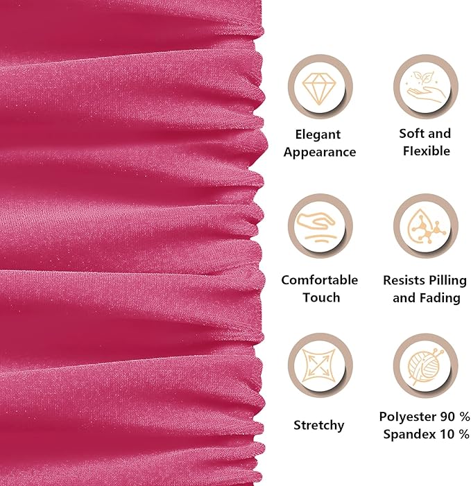 KKJIAF Pink Stretch Velvet Fabric 60 Inch Wide, 2 Yard Soft Stretchy Fabric for Sewing Clothes, Apparel, Costume, Crafts - 90% Polyester 10% Spandex