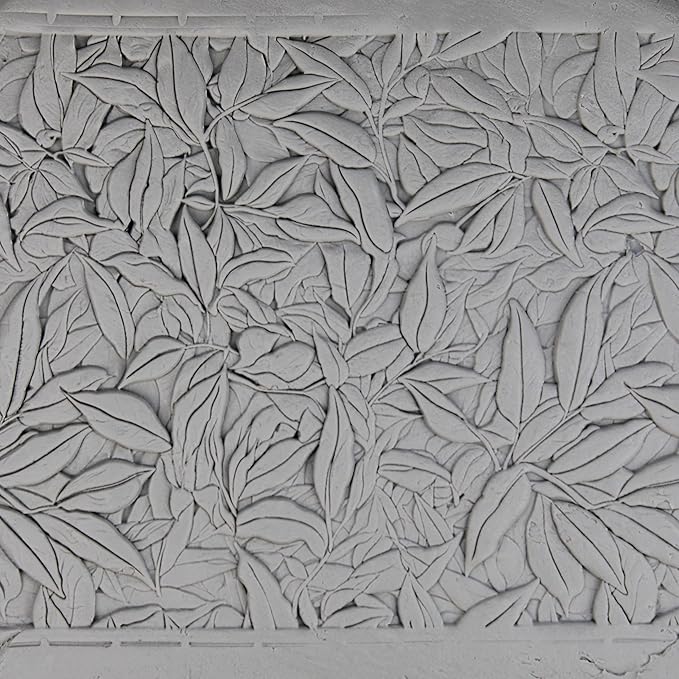 Leaves Clay Texture Roller (4") - Seamless Set #01 - Embossing Pattern Roller for Polymer & Ceramic Clay, Pottery & Crafts