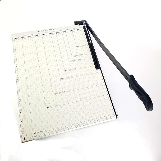 Paper Cutter Guillotine Style 10" Cut Length X 10" Inch Metal Base Trimmer