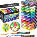 CaliMarker 162 Colors Acrylic Paint Markers Set – Professional Palette with Brush Tip (1–5 mm), Quick-Dry and Waterproof Ink for Rock, Wood, Glass, Metal, and Fabric