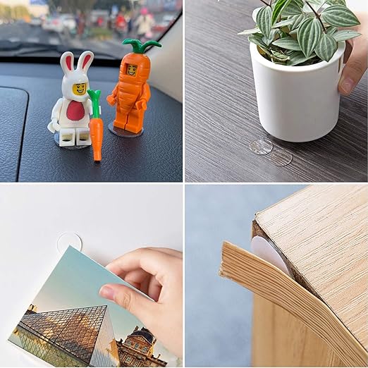 JANYUN 280 Pcs Double Sided Sticky Dot Stickers Removable Round Putty Clear Sticky Tack No Trace Sticky Putty Waterproof Small Stickers for Festival Decoration (20mm, 280)