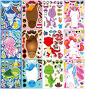 24 Sheets Make a Face Stickers for Kids Toddlers, Make Your Own Animal Mix and Match Sticker Sheets with Sea Animals Horses Dinosaurs Unicorns for Kids Crafts Party Favors Goodie Bags Stuffers