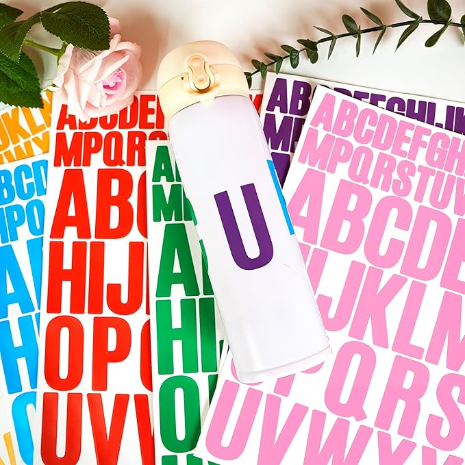 Bemeol 1872 Pieces Letter Stickers 36 Sheets Alphabet Stickers Self Adhesive Vinyl Stick on Letters for Mailbox Bulletin Boards Classroom Home Decor(Multicolor)