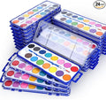24 Pack Watercolor Paint Set, 16 Colors Watercolor Paint Set Bulk with Paint Brushes, Washable Paint, Art Supplies for Classroom, Parties