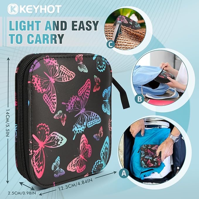 KEYHOT Sewing kit Basic,Needle and Thread Kit,Travel Small Sewing Machine Supplies for Adults Beginners Men, Home Travel Emergency Including Scissors Measure Tape Needle Threader (87pcs)