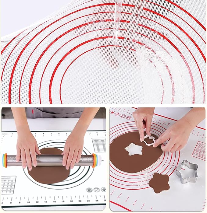 Wooden Wedging Board for Pottery - Clay Mat and Sculpting Tool for Handbuilding, Ceramics, and Crafting - Pottery Accessories for Adults (18inx12in-No Handle-with mat)