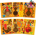 24 Sheets Make a Turkey Stickers, Thanksgiving Stickers for Kids, Make Your Own Turkey Sticker, Thanksgiving Party Favors Supplies, DIY Craft Game Classroom Teacher Reward