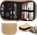 Suncalla Military Survival Sewing Kit Tactical with Buttons Durable Nylon Portable Small Sewing Kit for Men Women Complete Thread Needle Repair Tools for Travel Field Emergency(Brown,1)