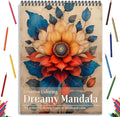 Mandala and Nature Coloring Books for Adult Women Relaxation Spiral Bound Page Printed Single-Sided Gifts Arts and Crafts for Women to Relax, Anxiety and Depression 24 Colorful Coloring Pages