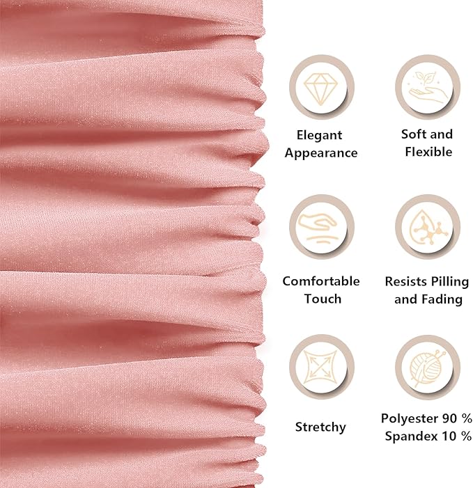 KKJIAF Light Pink Stretch Velvet Fabric 60 Inch Wide, 2 Yard Soft Stretchy Fabric for Sewing Clothes, Apparel, Costume, Crafts - 90% Polyester 10% Spandex