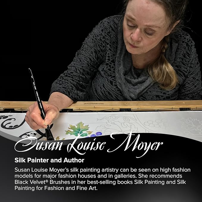 Silver Brush Limited SLM-3098 Susan Louise Moyer Specialty Watercolor Set, Set of 3, Size 3/4 Inch Oval and Sizes 6 and 8 Round Paintbrushes, Short Handle