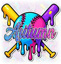 Custom Baseball Ice Cream Drip Sticker, Personalized Number Name Ice Cream Drip Sprinkle Baseball Sticker Decals Waterproof Vinyl Decal for Water Bottles Tumbler Laptop Kindle Birthday Gift for Adults