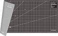 NEWBRAUG 24'' × 48'' Large Self Healing Cutting Double Sided 5-Ply Mat, Big Cutting Board for Rotary Cutting, Quilting, Sewing, Craft, Fabric & Scrapbooking(Gray/Black)
