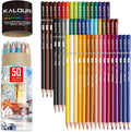 KALOUR Premium Colored Pencils,Set of 50 Colors,Artists Soft Core with Vibrant Color,Ideal for Layering Blending Shading,Color Pencils for Adults Beginners Coloring Book…