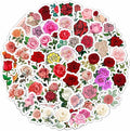 BulbaCraft Rose Stickers for Water Bottle and Laptop - Rose Party Supplies & Decorations, Waterproof Vinyl Decals, Flower and Botanical Stickers, Gifts for Women & Men