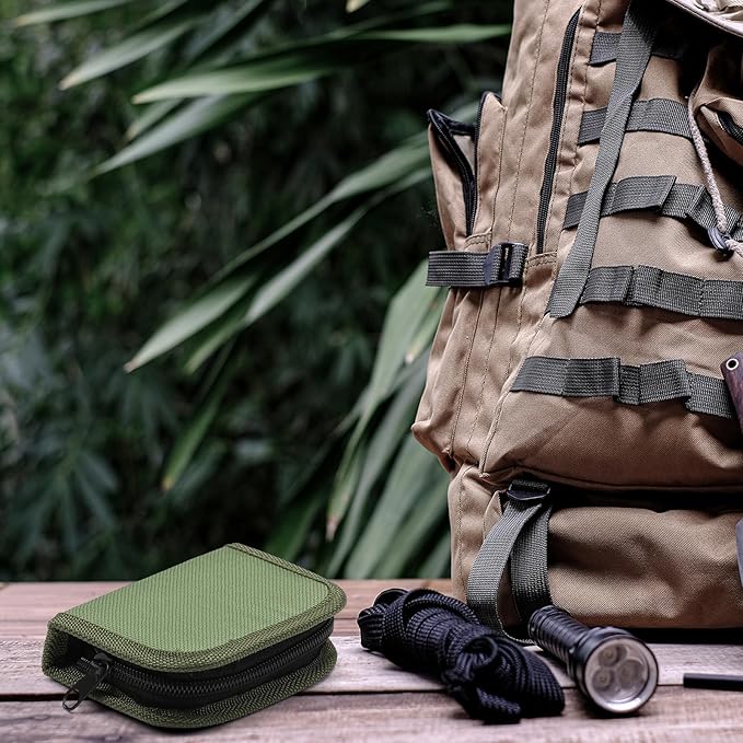 Suncalla Military Survival Sewing Kit Tactical with Buttons Durable Nylon Portable Small Army Sewing Kit for Men Women Complete Thread Needle Repair Tools for Travel Field Emergency