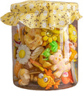 Holiday Magic Craft Button Jar | Christmas Embellishment Assortment, Sew-Thru, Loop-Back & Flat-Back Buttons for DIY Crafts, Christmas Ornaments Décor | 80 Pcs, Yellow