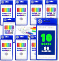 Color Swell Super Tip Washable Bulk Marers Pack 10 Boxes of 8 Vibrant Colors (80 Total)