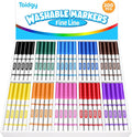 200 PCS Washable Markers for Kids, Colored Markers Bulk for School, Thin Marker Set in 10 Assorting Colors, Fine Line Marker with Conical Tip, Back to School Supplies, Classroom Must Haves