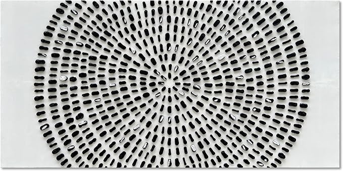 Art 30x60 inch Hand Painted Black and White Abstract Texture Art Oil Painting Large Modern Art Canvas Wall Decoration Painting