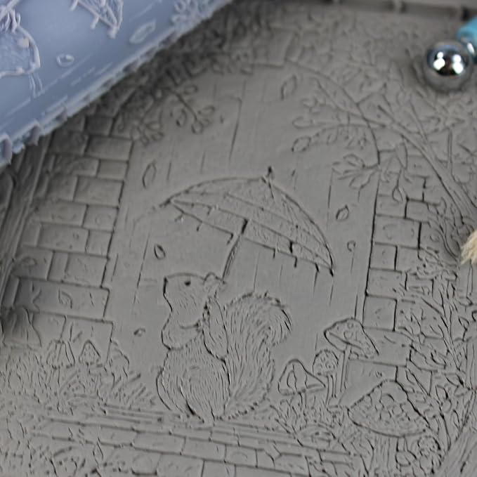 Squirrel Clay Texture Roller (4") - Storybook Set #01 - Embossing Pattern Roller for Polymer & Ceramic Clay, Pottery & Crafts