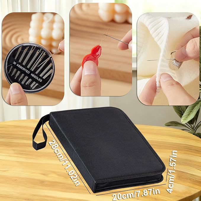 ZYNYXY 202 PCS Sewing kit, 43 Sewing Thread Spools with Needles, Scissors, Sew Accessories, DIY Sewing Supplies Gift for Beginner and Professional for Worker