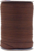 Mandala Crafts 55 Yards 1/2 Inch Brown Double Fold Bias Tape for Sewing - Bias Binding Tape for Quilting Binding, Hemming, Seam, and Fabric Piping