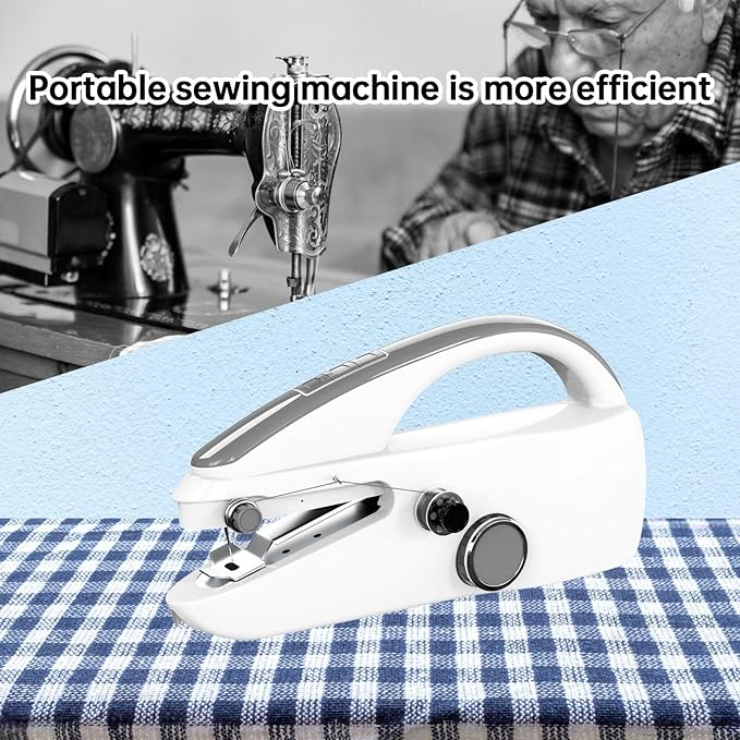 Handheld Sewing Machine,Portable,Mini Sewing Machine,Easy to Use,Fast Sewing Speed,Suitable for Sewing Clothes,Fabric,DIY Home Machine for Beginners.Grey