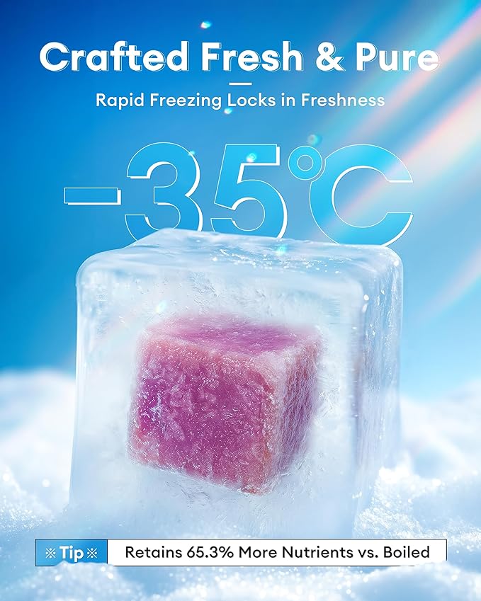 Freeze-Dried Purple Sweet Potato Treats for Dogs & Cats, All-Natural, Low Fat, High Fiber, No Preservatives, 100g
