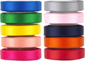 VATIN Solid Color Double Sided Polyester Satin Ribbon 10 Colors 3/8" X 5 Yard Each Total 50 Yds Per Package Ribbon Set, Perfect for Gift Wrapping, Hair Bow, Trimming, Sewing and Other Craft Projects