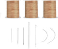 Extra Strong Upholstery Thread Repair Sewing Kit,Polyester Thread for Sewing with 7 Size Sewing Needles for Furniture,Leather&Canvas Stitching,70m/Spool,Brown