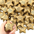 Deekin 36 Pieces Star Stress Balls Mini Foam Ball Stress Relief Toys for Teens and Adults Student Bag Fillers, Gold(Motivational,1.6 Inch)