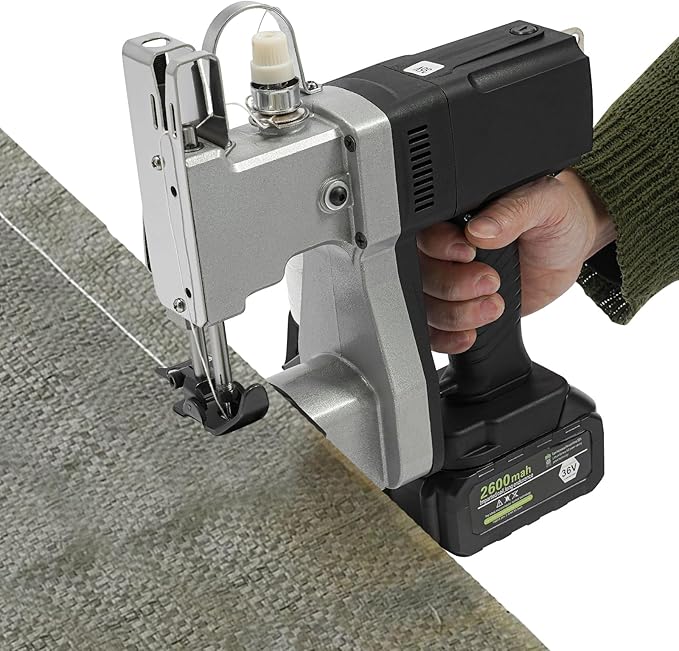 Bag Sewing Machine, Battery Powered Bag Closing Machine With Adjustable Thread, High Speed Automatic Woven Bag Sewer for Packing Non-woven Fabrics Leather