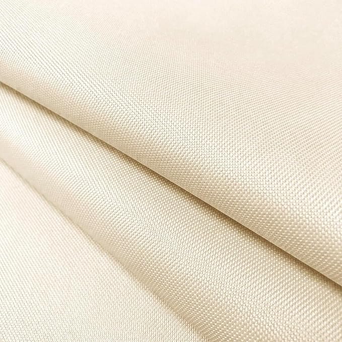 Waterproof Canvas Fabric by The Yard 600D Upholstery Cordura Fabric 58" Wide for Chairs Indoor Outdoor Water Resistant Canvas Polyester Material Sewing DIY Cloth, 15 Yards Pale Yellow