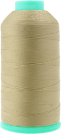 Mandala Crafts Size 46 210D T45 Bonded Nylon Thread - Beige 2843 YDs Tex 45 Heavy Duty Sewing Threads for Leather, Jeans, Weaving, Outdoor Marine Upholstery