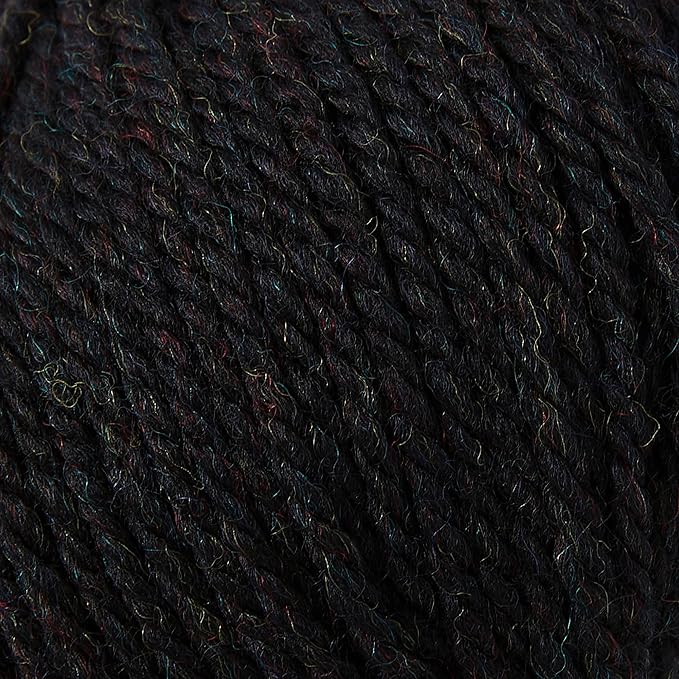 100% Merino Wool Yarn, 3-Ply Luxurious and Soft Yarn for Hand Knitting & Crocheting (Black, 3Balls)