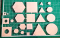 Itajime Shibori Templates - 44 Piece Set - Square, Circle, Hexagon, and Twinkle