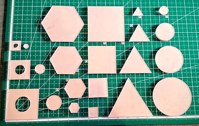 Itajime Shibori Templates - 44 Piece Set - Square, Circle, Hexagon, and Twinkle
