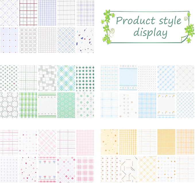 500 Sheets Vintage DIY Scrapbook Aesthetic Paper Supplies Decorative Paper Material for DIY Scrapbook Journal Photo Album Crafts(3.35 x 2.17 Inches,Stylish Style)
